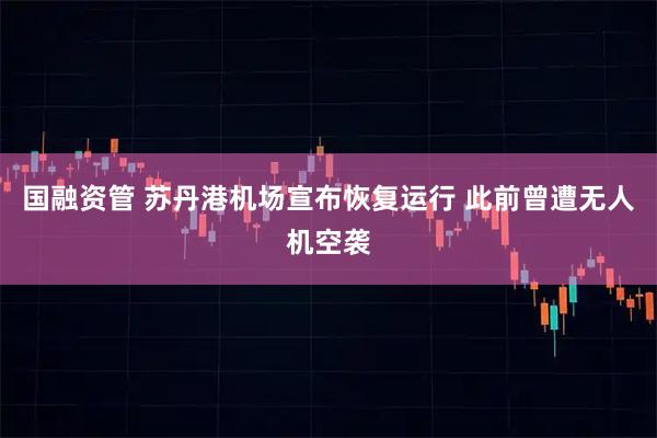 国融资管 苏丹港机场宣布恢复运行 此前曾遭无人机空袭